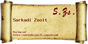 Sarkadi Zsolt névjegykártya